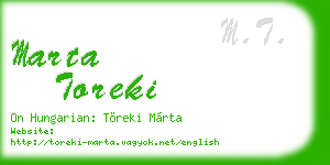 marta toreki business card
