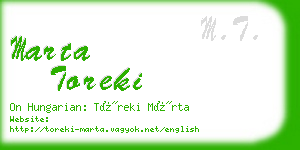 marta toreki business card